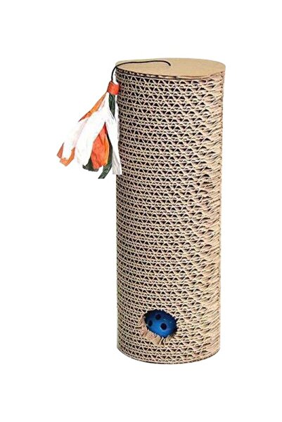 HALAMODO لعبة خدش أسطوانية مع لعبة إغراء بيج/برتقالي/أبيض