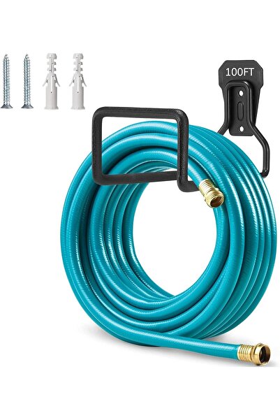 Arabest 1Pack Garden Hose Holder Metal Heavy Duty Water Hose Holder for Outsi...
