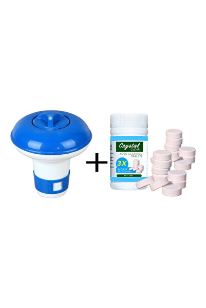 HALAMODO Pool Cleaning Float And Purifier Tablets Kit Multicolour