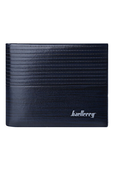 HALAMODO محفظة زرقاء بتفاصيل خياطة