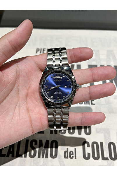 AIMANA Luxury Men's Watch Blue Dial Day-Date Display, Waterproof Quartz Wrist...