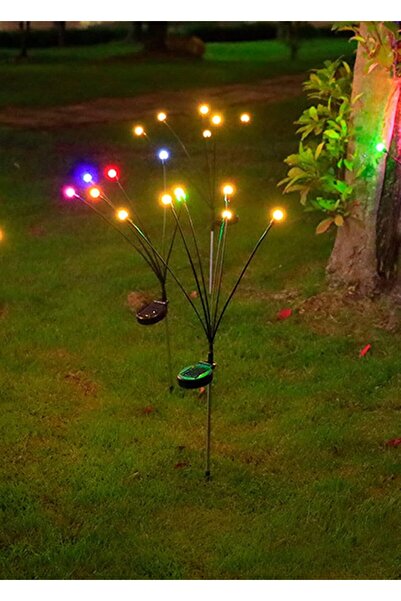 Arabest 2PCS Garden Solar Lights Multi-Color Changing 10 LED Flower Stake Lig...