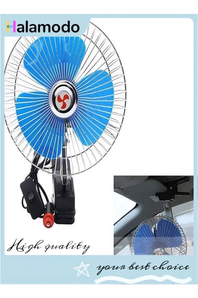 HALAMODO مراوح كهربائية للسيارة، مراوح محمولة لمساند الرأس، مروحة سيارة قابلة...