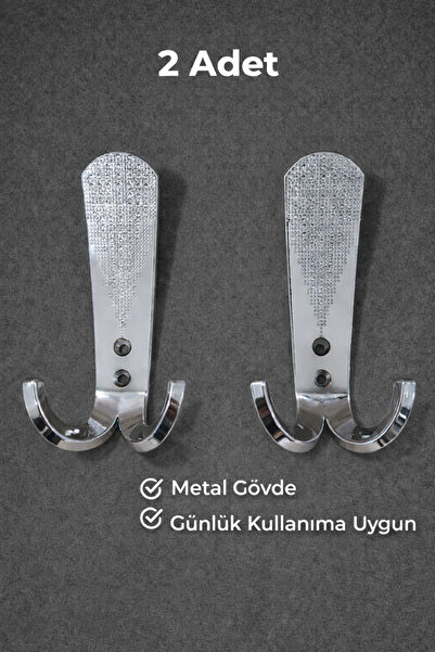 UĞUR HIRDAVAT 2 Adet Armada Lüks Portmanto Vestiyer Askı Duvar Dolap Elbise A...