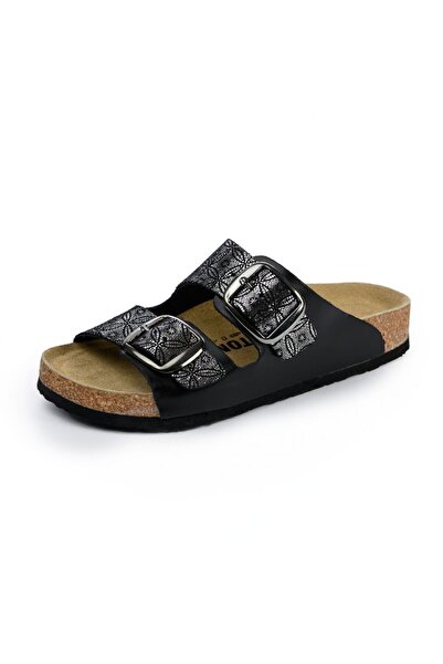 VESNA Papuci din piele V-013 negri