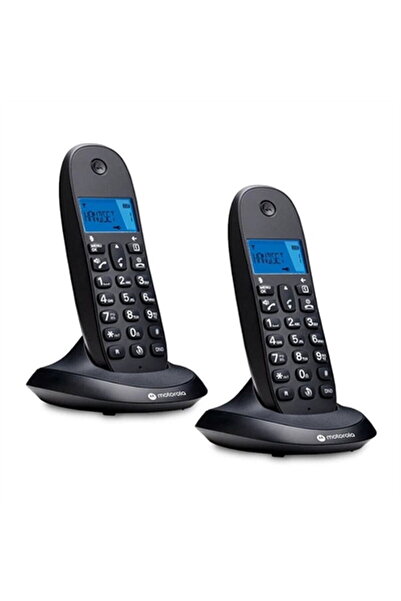 Motorola C1002CB+ Duo Set - Cordless Phone, Black