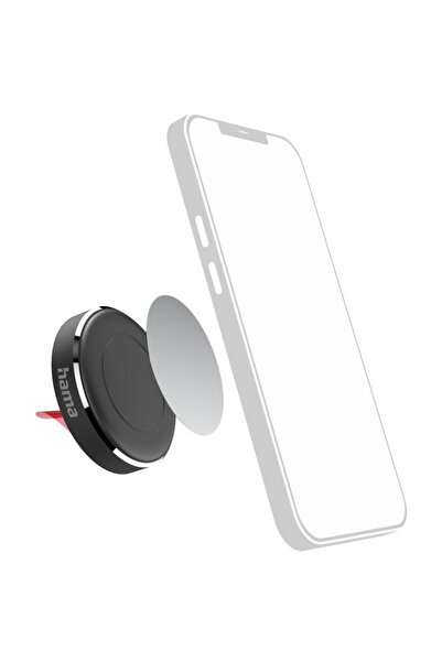 Hama 00201518 Magnet Car Mobile Phone Holder for Dashboard, 360 Rotation Univ...