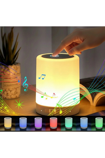 wiks Dokunmatik Bluetooth Hoparlörlü RGB Gece Lambası – Renk Değiştiren Işık,...