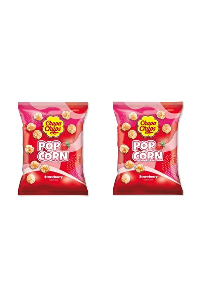 Chupa Chups Pop Corn Strawberry - Strawberry Flavored Popcorn 90 Gr (2 Pcs)
