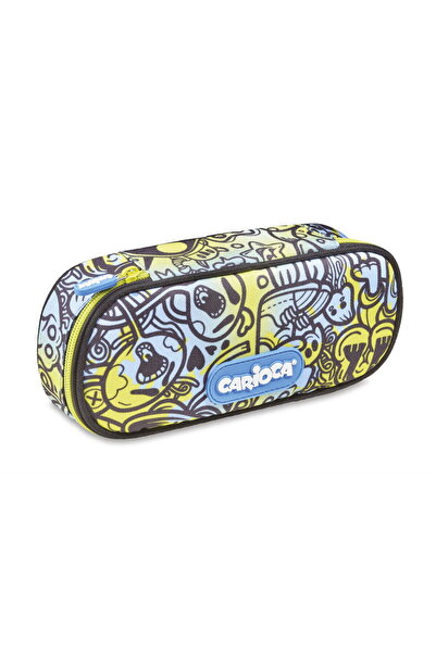CARIOCA Zipper Pencil Case Comix, Blue-Yellow