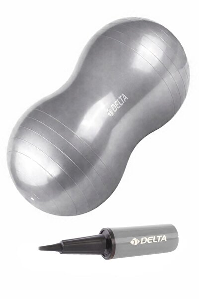 Delta Minge de Pilates fucsia în formă de alună + Pompă pentru minge de Pilates