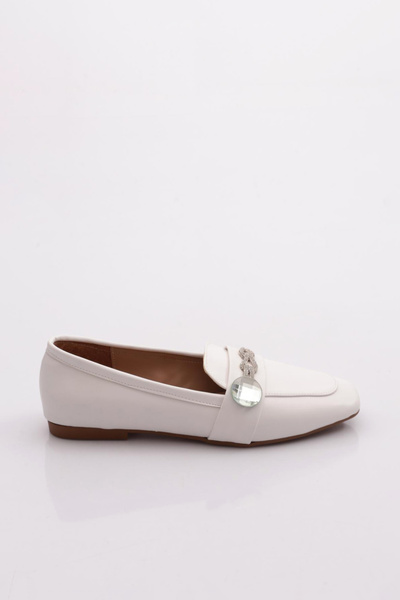 DGN 5002-23Y Women's Silver Ballerinas with Stone Accessories