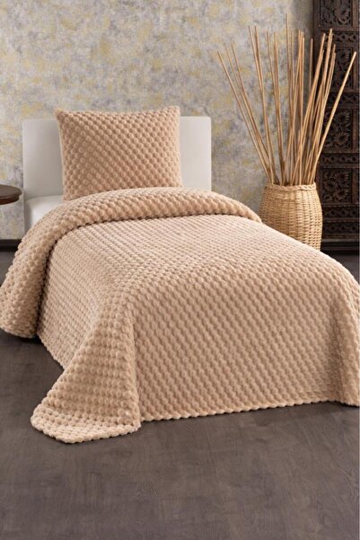 Çeyiz Diyarı غطاء سرير فردي من القطيفة كوردوبا كابوتشينو