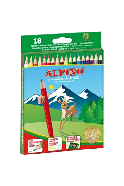 Alpıno Colored Pencils, cardboard box, 18 colors/set,