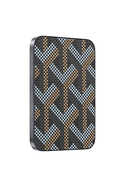 KeepHone Brendy Kevlar Fiber Desenli Tasarım 5.000 Mah Slim Kablosuz Şarj Mag...