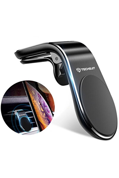 Techsuit AirGrip Car Mount for Phone - Black / Silver