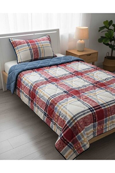 Livoras Home Tek Kişilik Battaniye & Yorgan Seti Yastıklı 160 X 240 Kırmızı