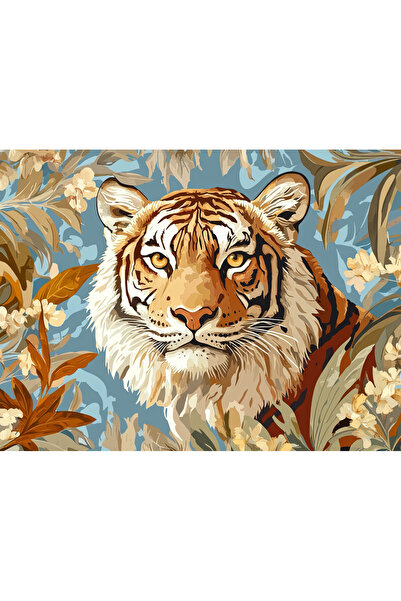 Goblen Atölyesi 40*50 سم لوحة جدارية مطبوعة على شكل أسد بدون إطار