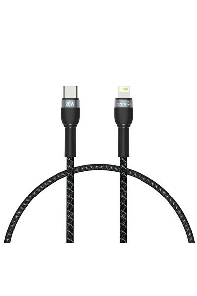 FLAMENKO Black Shira Series Type-C to Lightning Pd Cable 30 Cm-Flmk
