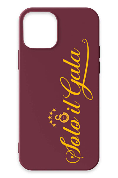 Galatasaray iPhone 13 Uyumlu Solo il Gala Bordo Silikon Lisanslı Telefon Kılıfı