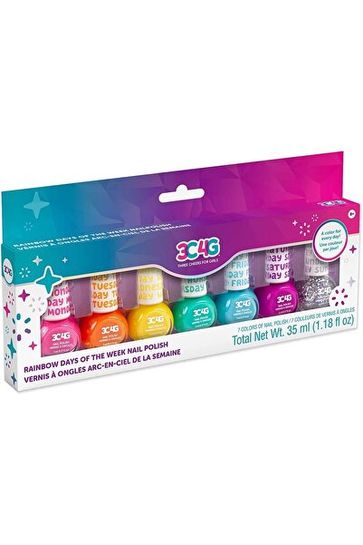 3C4G THREE CHEERS FOR GIRLS Rainbow Days Of The Week Nail Polish Multicolour