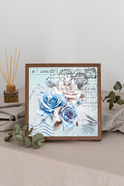 Dekorsiahome Tablou pătrat cu ramă din lemn TK2621