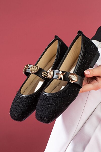 FUGA MODA Veneta Black Sa šljokicama Tkanina Morska školjka Zvezda sa dodatni...