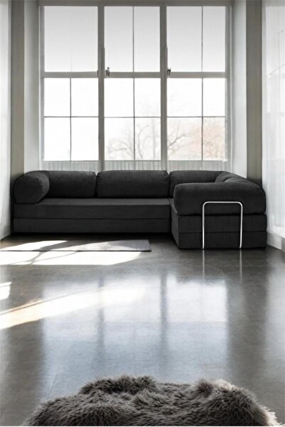 Bayev Legom Siyah Modüler L Koltuk Takımı - Modern Koltuk Takımı Sünger Yatak...