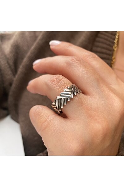 simurg jewellery 925 Ayar Gümüş Desenli Yüzük