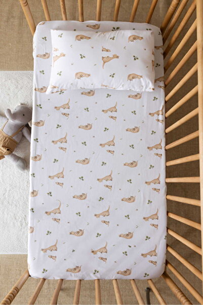 lizayn home 100% Cotton Ranforce Elastic Sheet Set 80X140 Sheet 35X45 Pillowcase