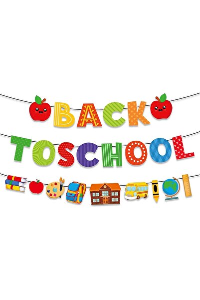 Arabest 2 Pieces Back to School Banner Decoration Welcome Back to School Bann...