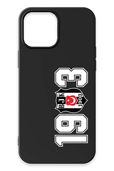Beşiktaş iPhone 13 Pro Uyumlu 1903 Siyah Silikon Lisanslı Telefon Kılıfı