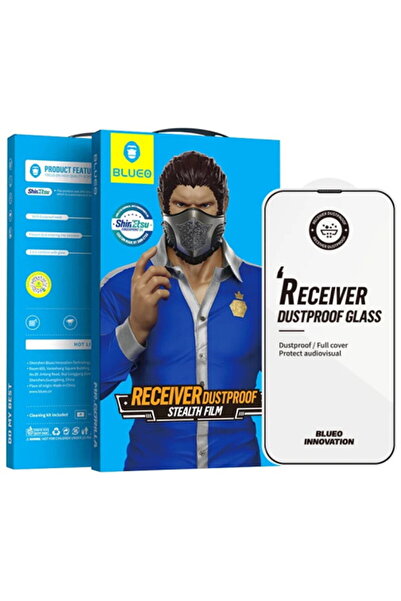 BLUEO Screen Protector for iPhone 14 Pro - Anti-Dust HD Glass - Black