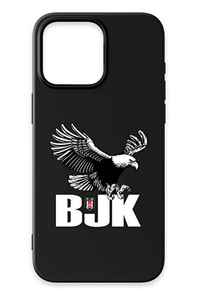 Beşiktaş iPhone 14 Pro Max Uyumlu Kartal BJK Siyah Silikon Lisanslı Telefon K...