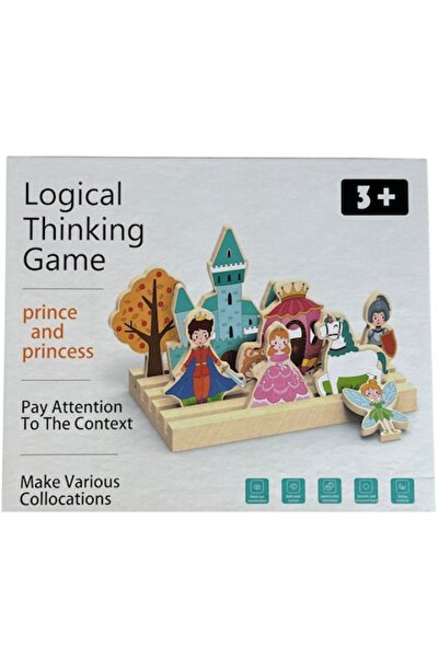 OEM Joc educativ din lemn Montessori cu cărți – Povești cu prințesă și castel...