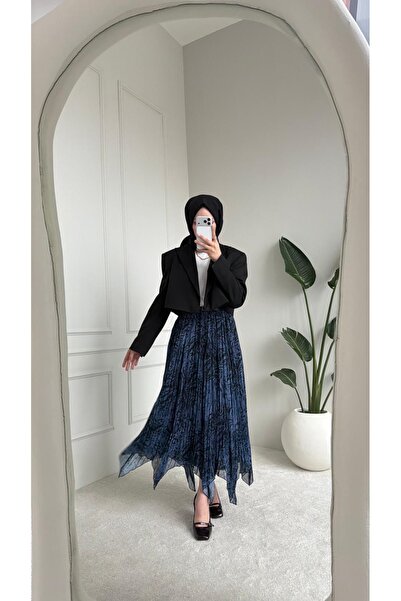 Quen Patterned Chiffon Skirt