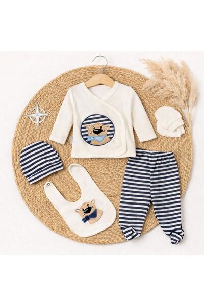 BYS BABY FASHION طقم بدلة خروج من المستشفى للأطفال حديثي الولادة مكون من 5 قط...