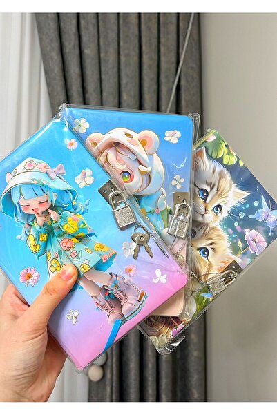 YouBox Karakter Temalı Kilitli Hatıra Günlük Anı Defteri