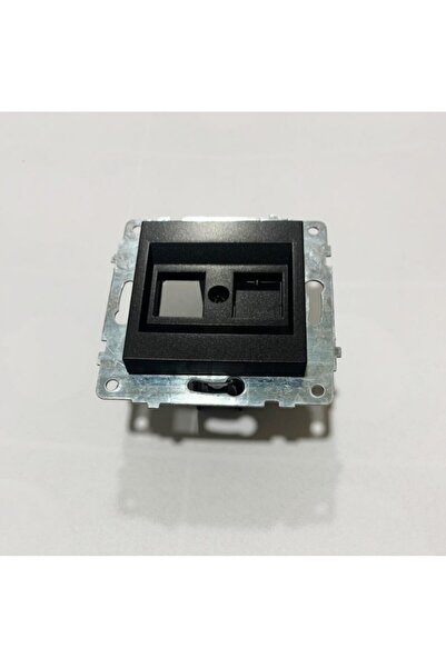 ENFE جراون ميتاليك كات6 RJ45 مقبس أسود بدون إطار بدون مقبس