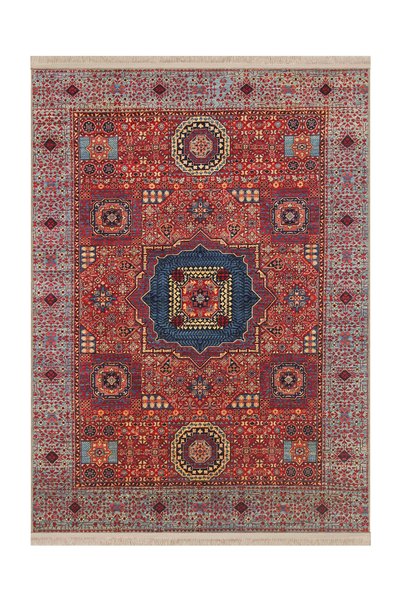 Rugs Modern Halı Memlik Collection Brick Color Ethnic Motif Patterned Woven B...