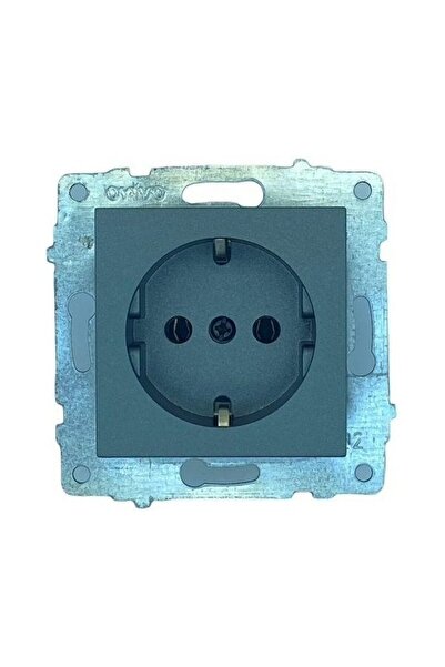 ENFE Grano Metallic Smoked Grounded Socket is Frameless