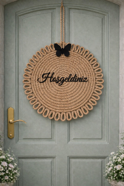 Mastella Hoşgeldiniz Kapı Süsü | Jüt