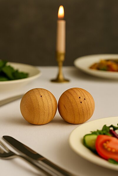 JASPER Jpr-221 Bamboo Double Salt Shaker Set