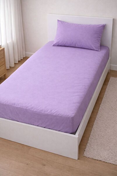 VELLON HOME طقم ملاءة سرير فردي مع غطاء وسادة 100 × 200