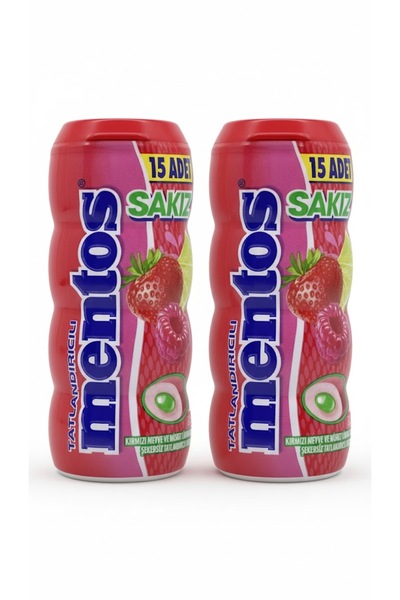 Mentos Red Fruit and Lemon Flavored Chewing Gum - Sugar-Free (with Sweeteners...