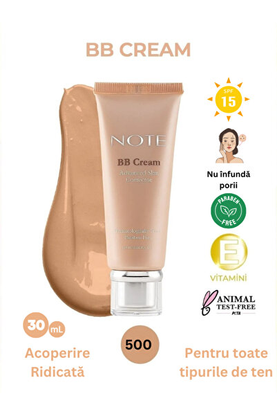 Note Cosmetics BB Cream 500 SPF 15 – Moisturizing effect, intense coverage – ...