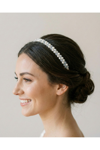 gelinmz Elegant Single Crystal Crown - Suitable for Wedding and Engagement wi...