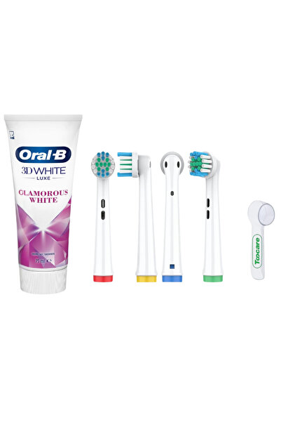 Oral-B Diş Maunu - 4 Adet Şarjlı Diş Fırçaları için Yedek Başlık - 1 Adet Kapak