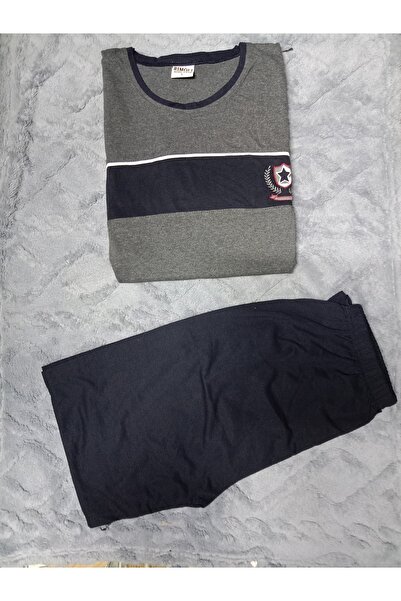 Butik Erkek uzun kollu penye kumaş gecelik takımı