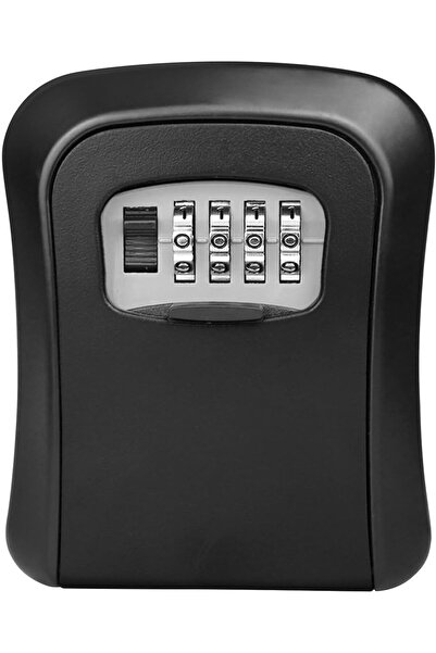 Arabest Key Lock Box, 4-Digit Combination Lock, Wall Mounted, Black, Zinc All...